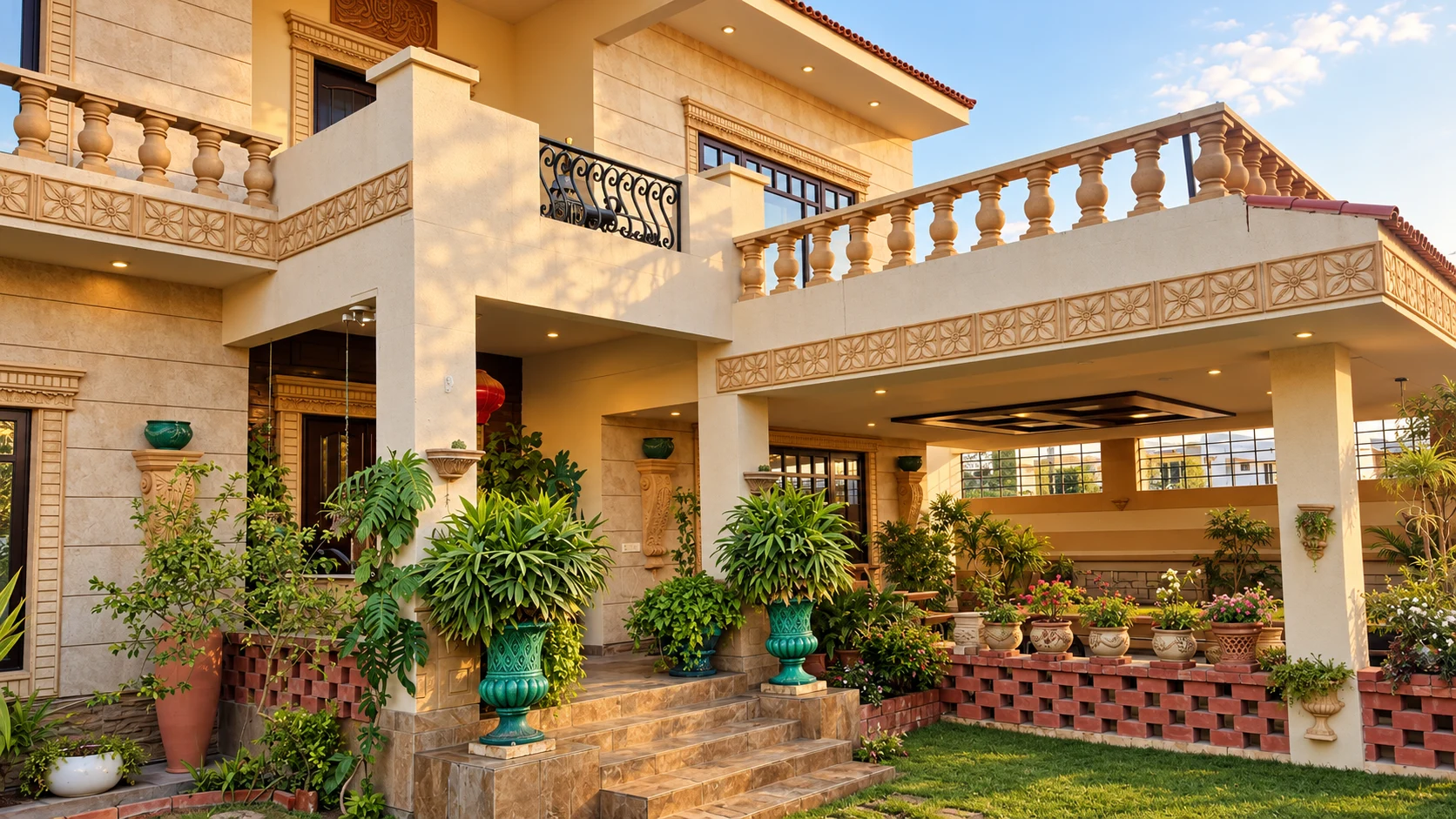 Crafted facade at Mr. Sami Residence